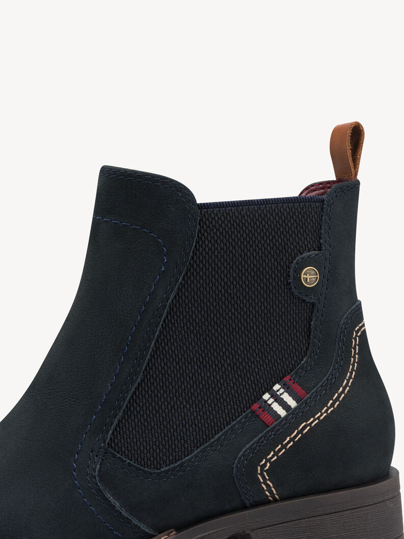 Bottine Chelsea en cuir - bleu, NAVY, hi-res