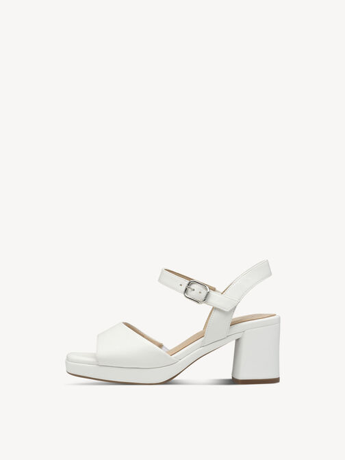 Heeled sandal, WHITE NAPPA, hi-res