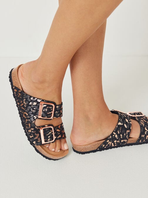 Pantolette, BLACK/LEOPARD, hi-res