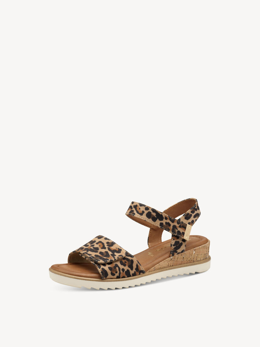 Sandaaltje - bruin, LEOPARD, hi-res