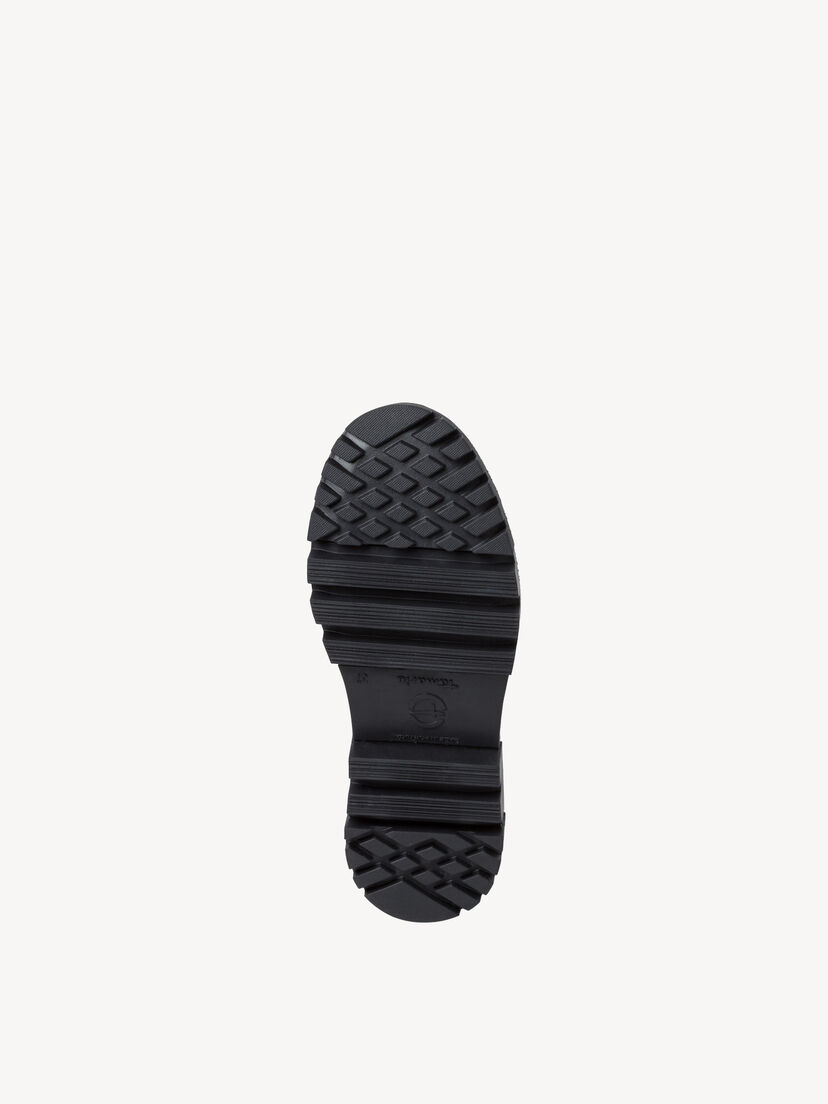 Leren Enkellaarsje - zwart, BLACK LEATHER, hi-res