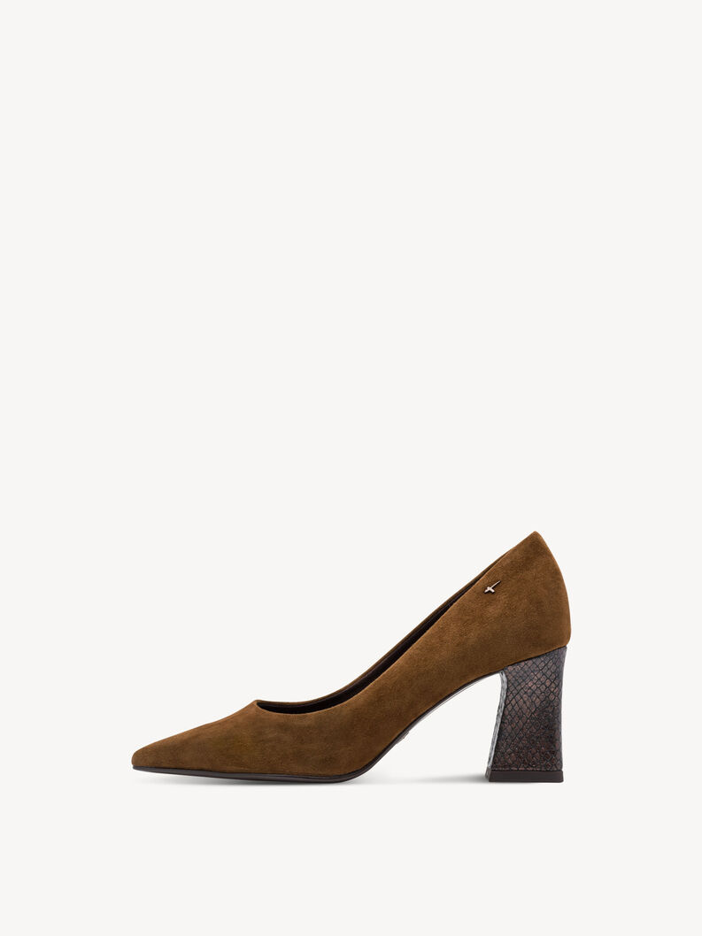 Leather Pumps - brown, COGNAC COMB, hi-res