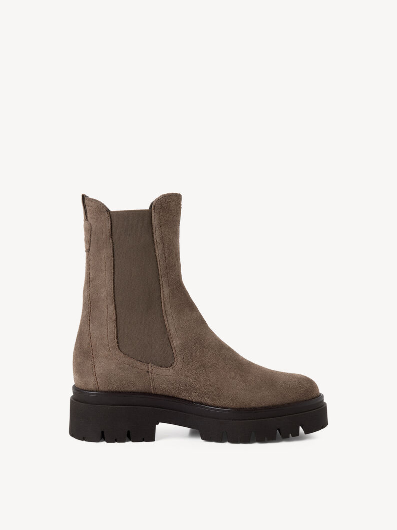 Bottine Chelsea en cuir - marron, TAUPE SUEDE, hi-res
