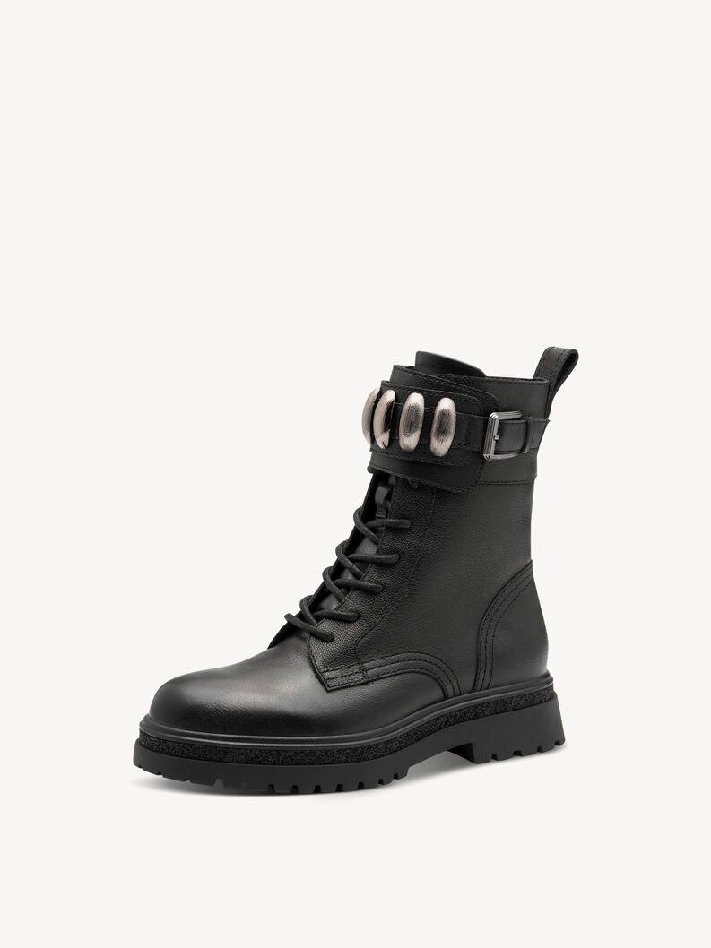 Ankelboots - svart, BLACK LEATHER, hi-res