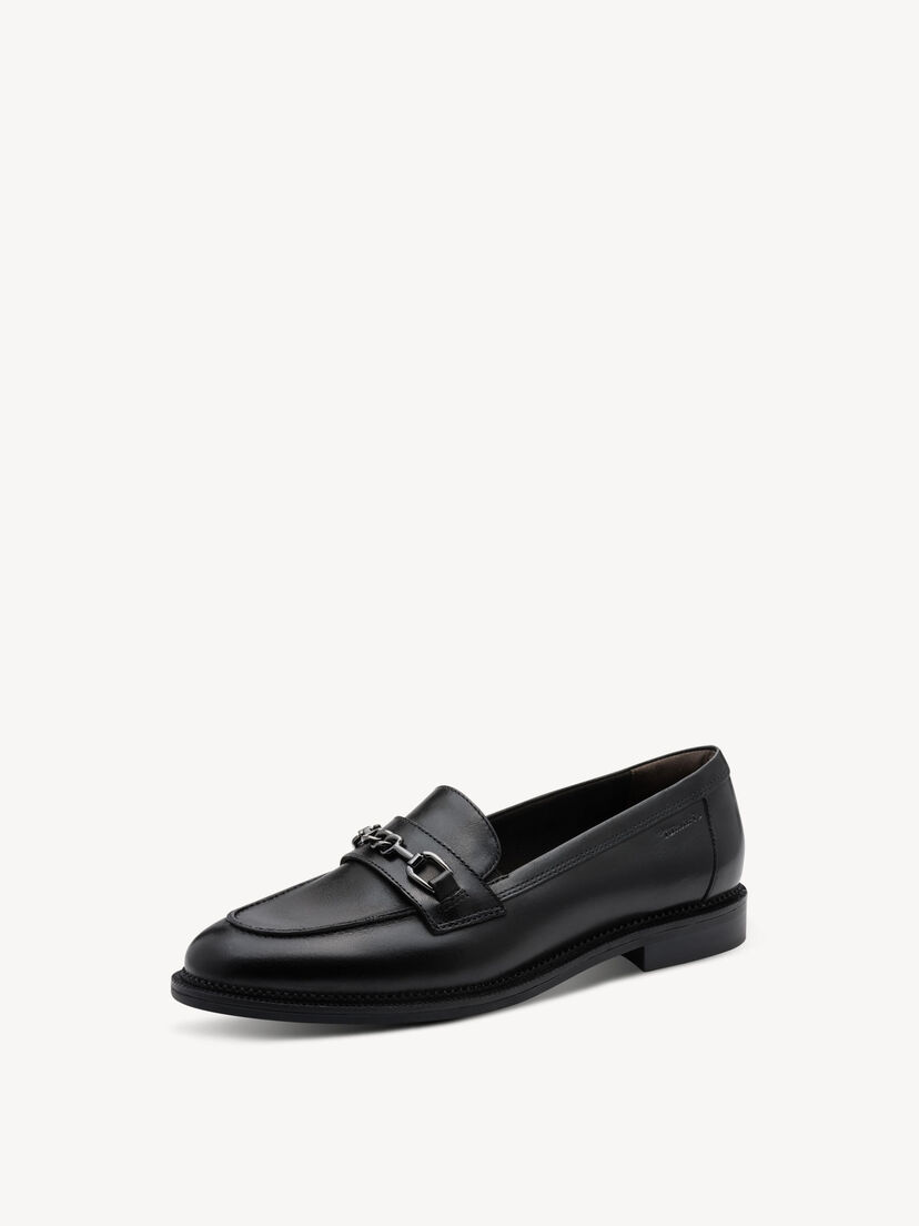 Leren Instappers - zwart, BLACK MATT, hi-res