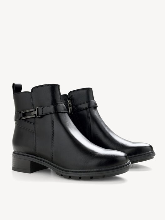 Enkellaarsje, BLACK LEATHER, hi-res