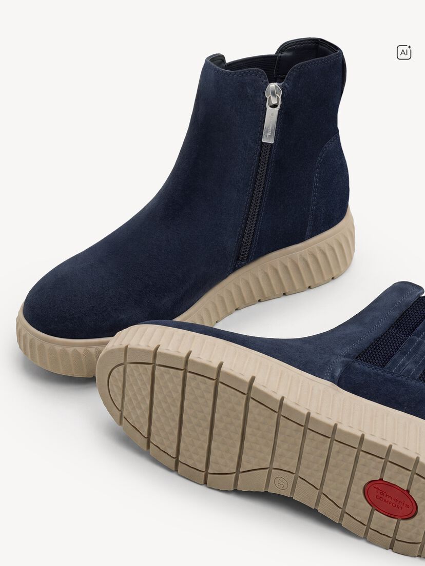 Leren Chelseaboot - blauw, NAVY SUEDE, hi-res