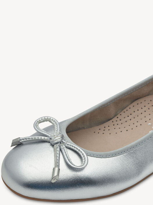 Leren Ballerina, SILVER, hi-res