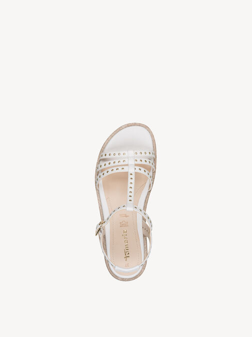 Sandale &agrave; talon, WHITE LEATHER, hi-res