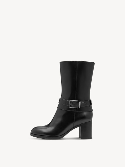 Bootie, BLACK LEATHER, hi-res