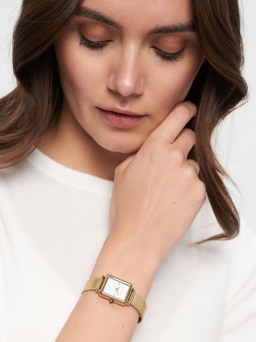 Horloge - goud, gold-glossy wei&szlig;, hi-res
