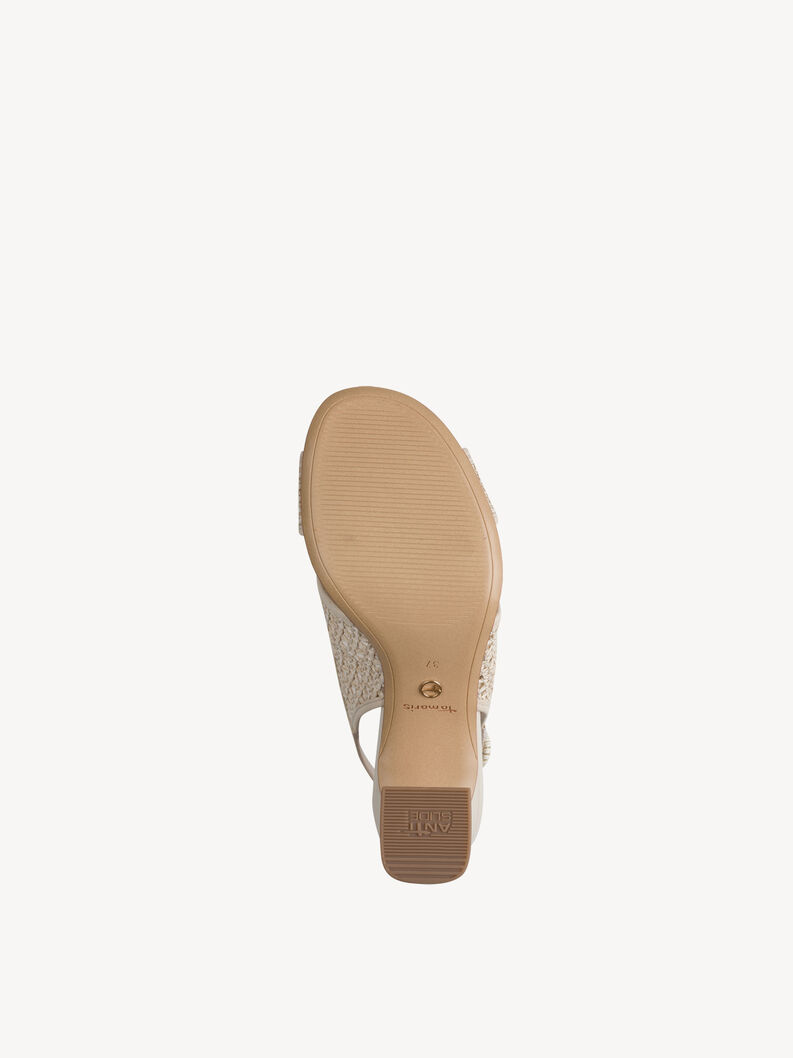 Heeled sandal - beige, IVORY, hi-res
