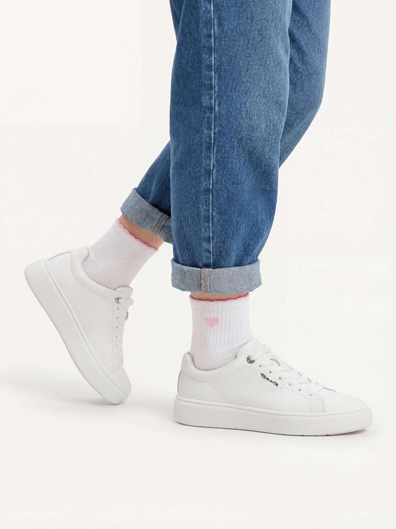 Socks 2-pack, white/sky, hi-res