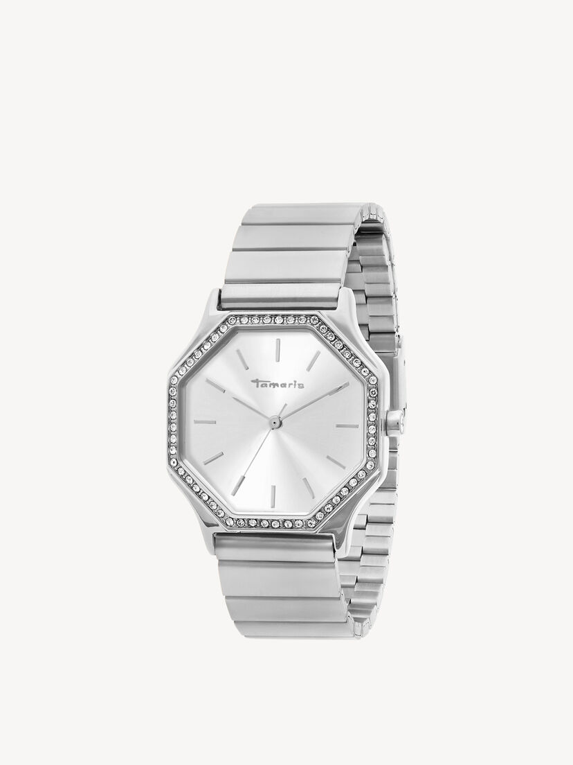 Horloge - zilver, silber-glossy wei&szlig;, hi-res
