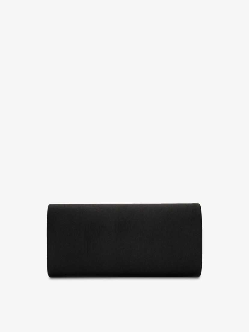 Clutch - zwart, black satin, hi-res