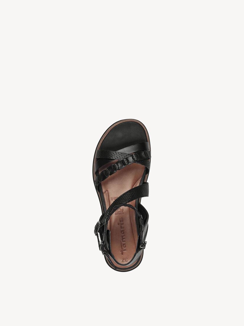 Sandaaltje - zwart, BLACK, hi-res