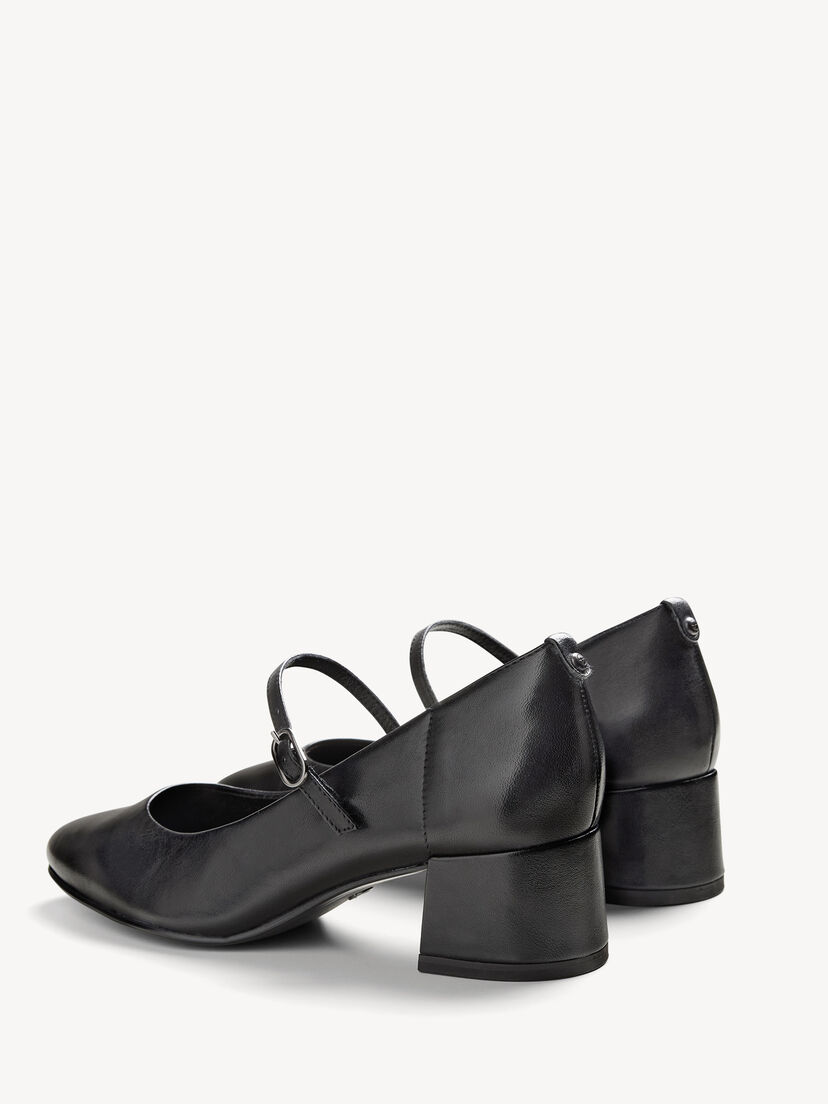 Leren Pumps - zwart, BLACK LEATHER, hi-res