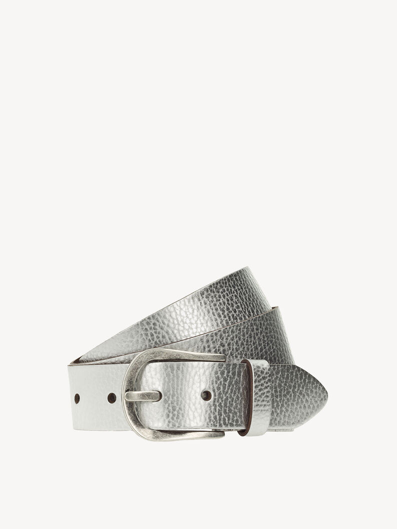 Leren Riem - zilver, zilver, hi-res