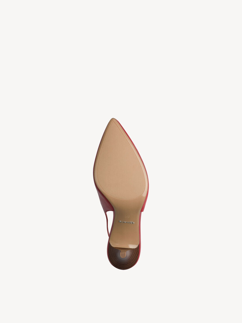 Leren Slingpumps - rood, RED, hi-res