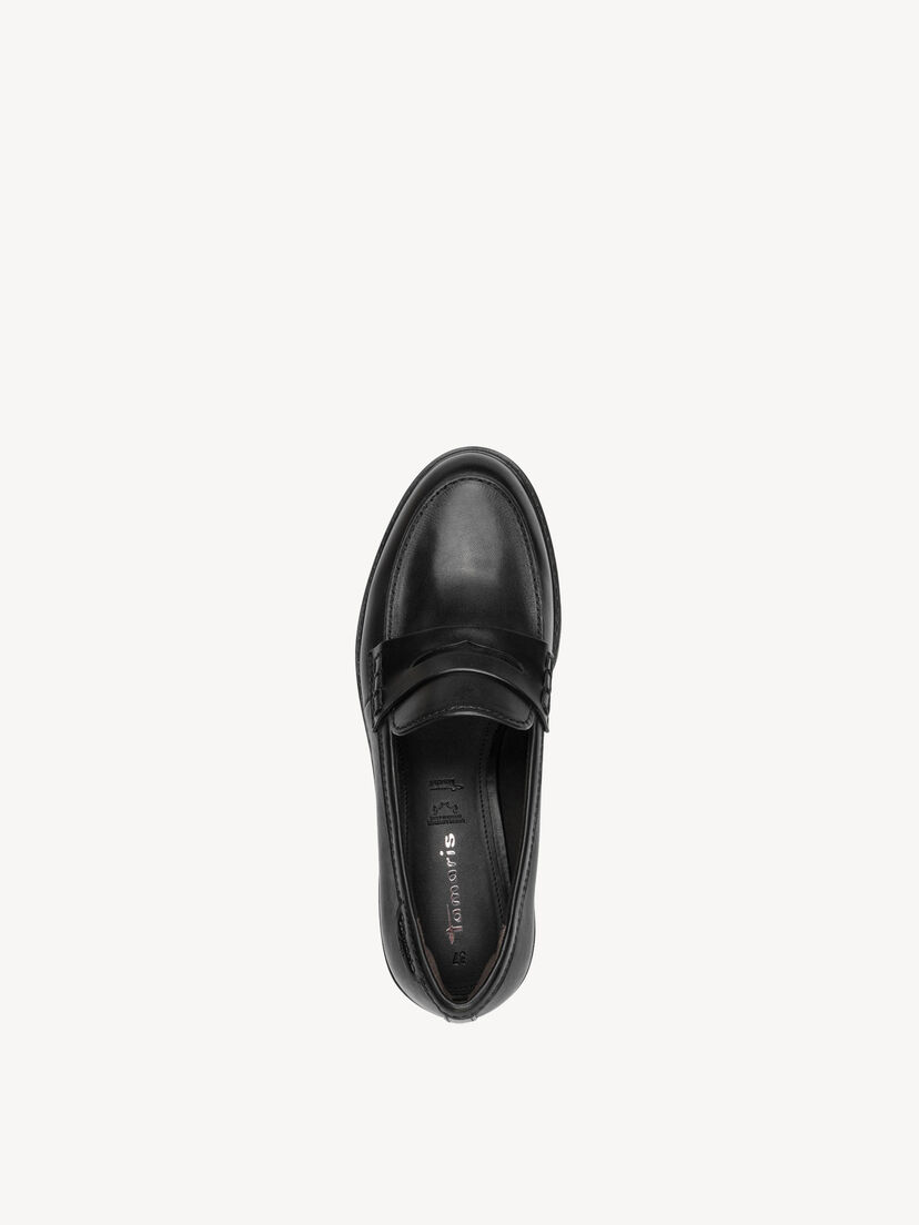 Instappers - zwart, BLACK LEATHER, hi-res