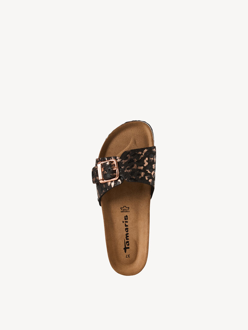 Slipper - zwart, BLACK/LEOPARD, hi-res