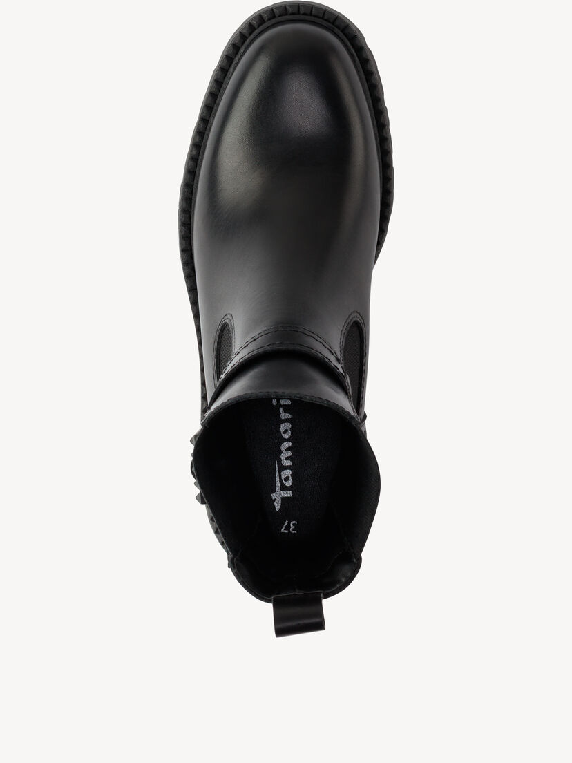 Leren Chelseaboot - zwart, BLACK, hi-res