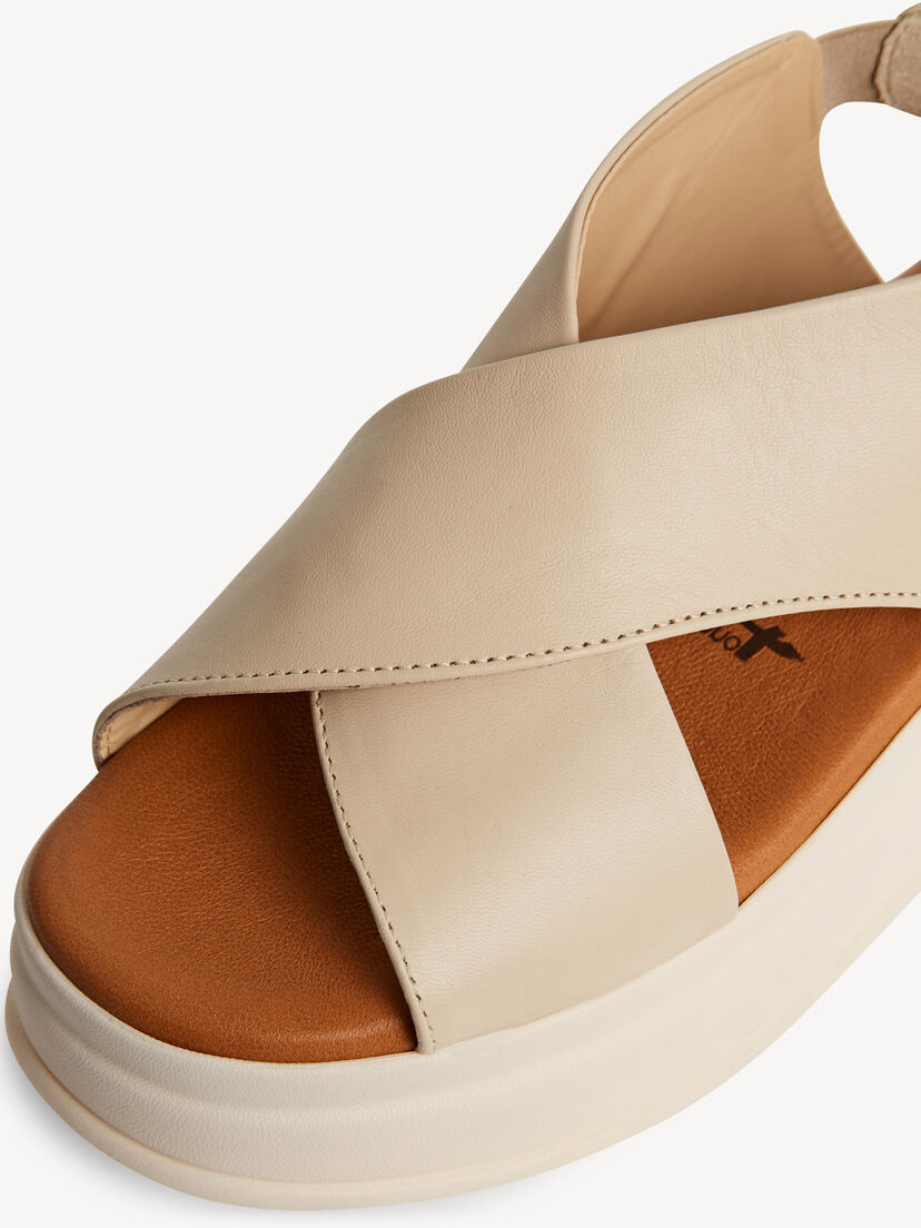 Leren Sandaaltje - beige, IVORY, hi-res