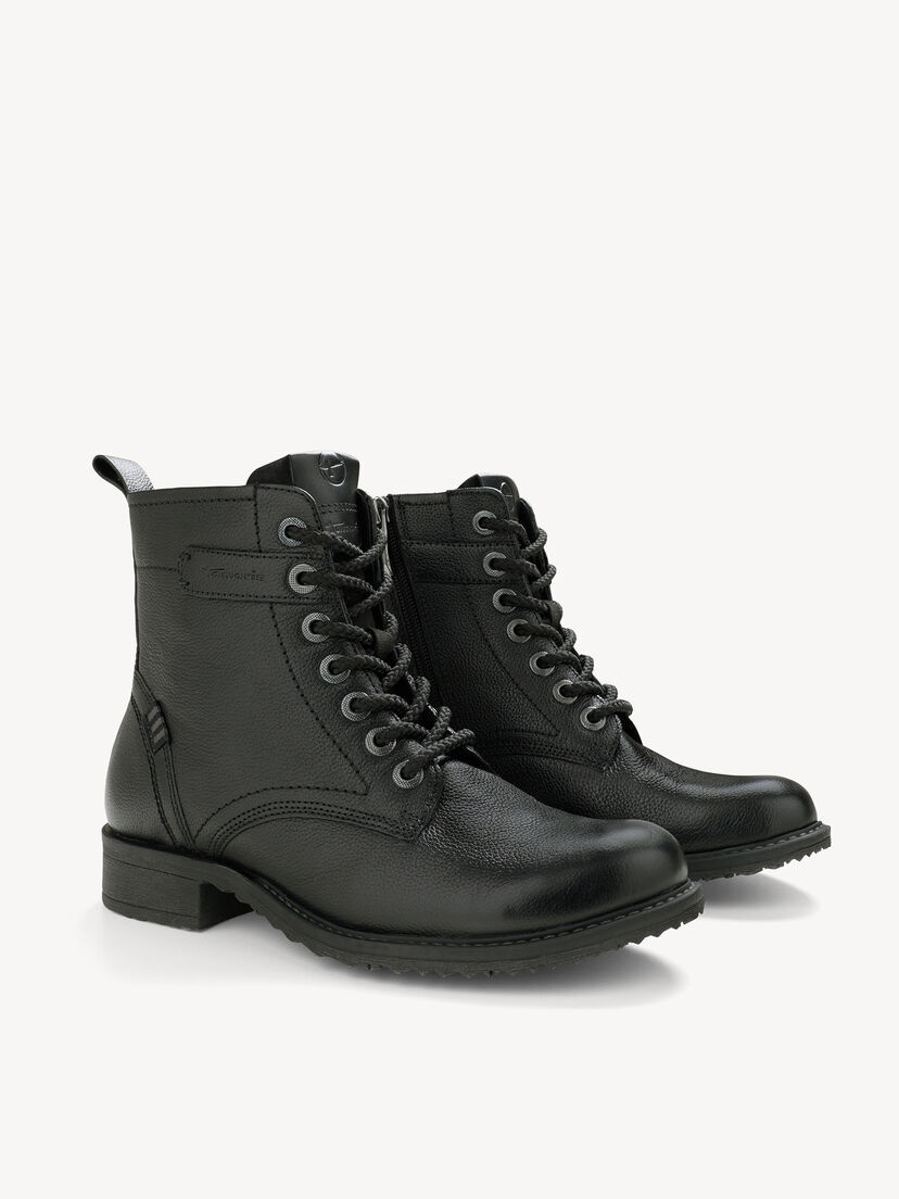 Enkellaarsje - zwart, BLACK LEATHER, hi-res