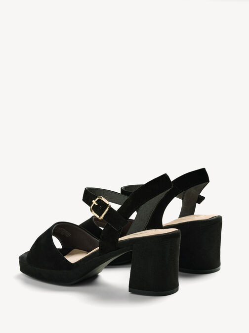 Heeled sandal, BLACK SUEDE, hi-res