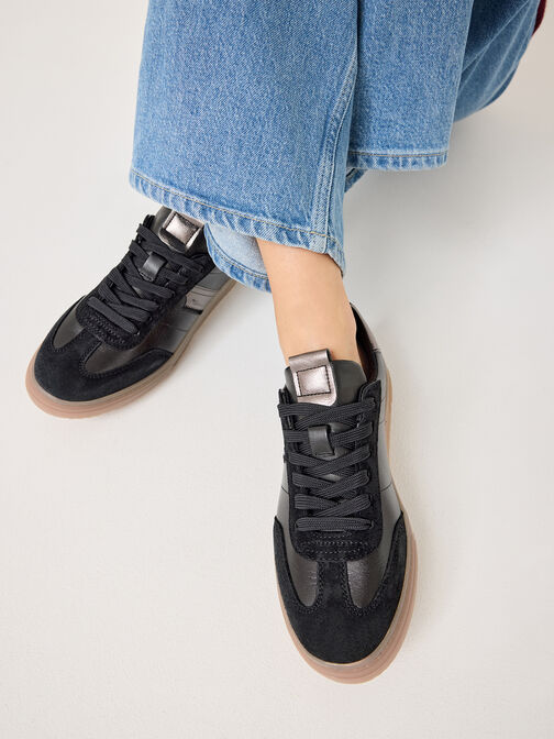 Sneaker, BLACK LEATHER, hi-res