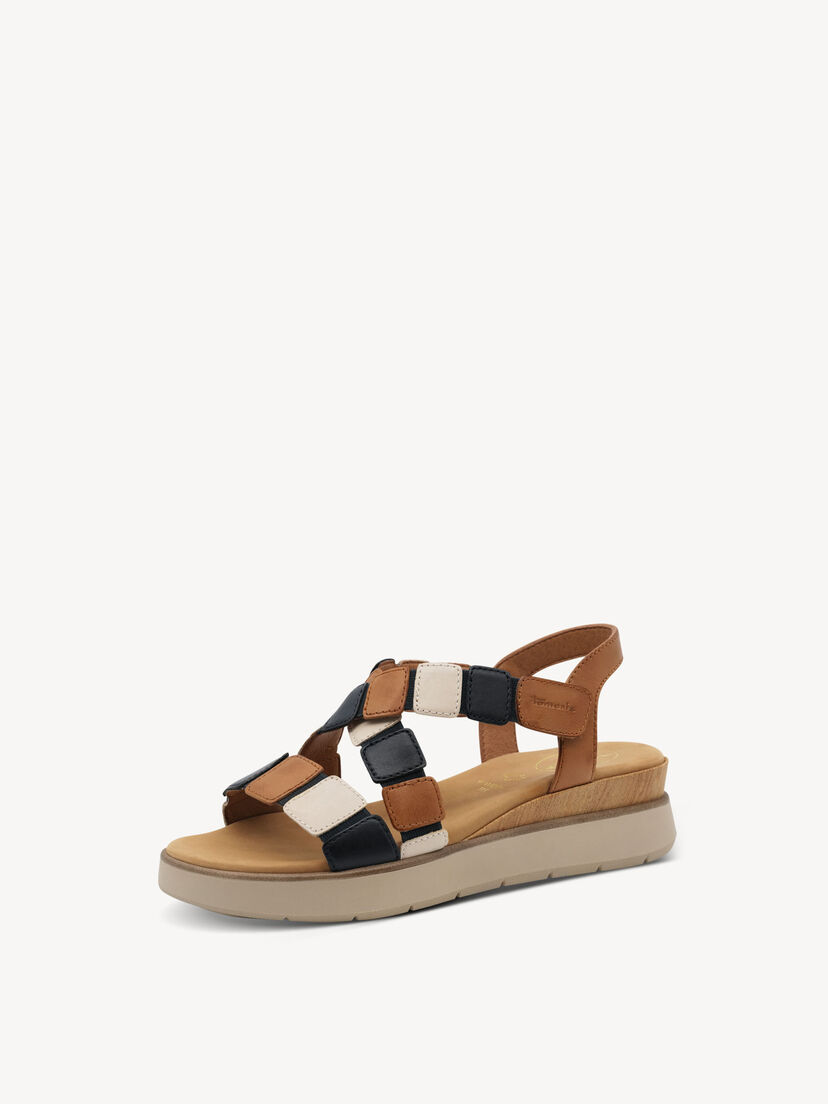 Leren Sandaaltje - bruin, COGNAC COMB, hi-res