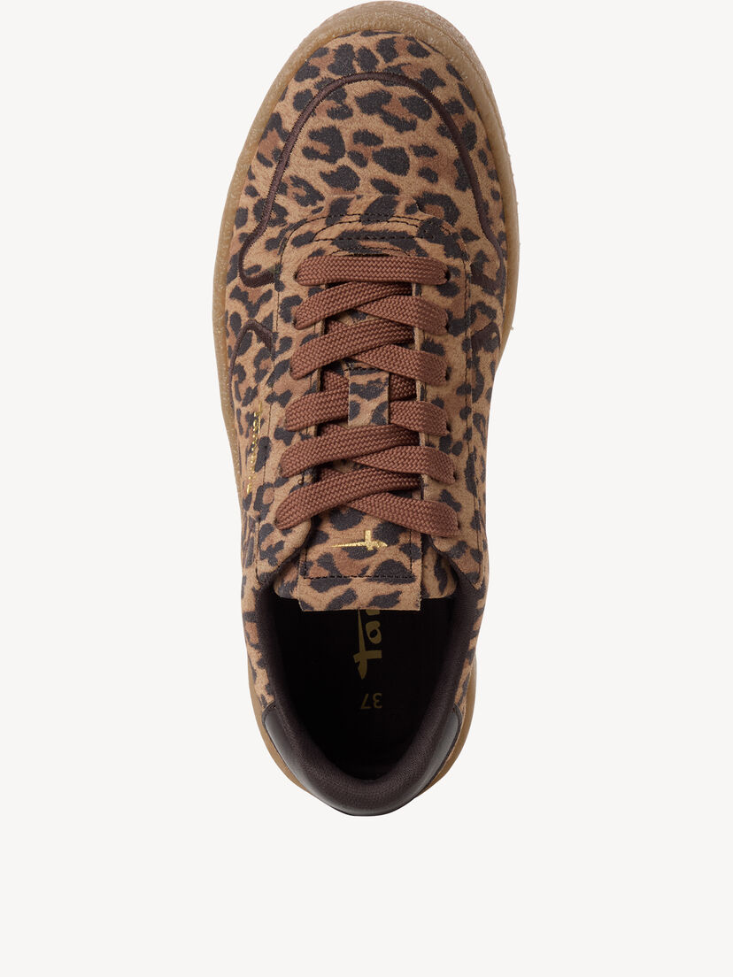 Leren Sneaker - bruin, LEOPARD, hi-res