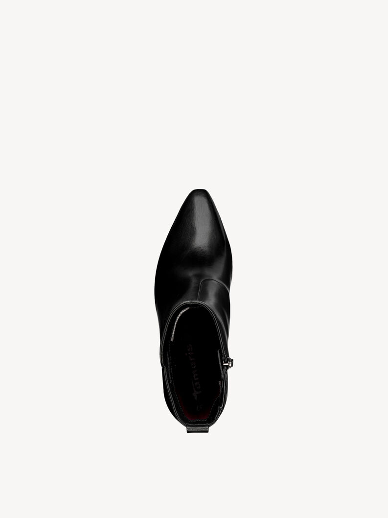 Lederstiefelette - schwarz, BLACK, hi-res