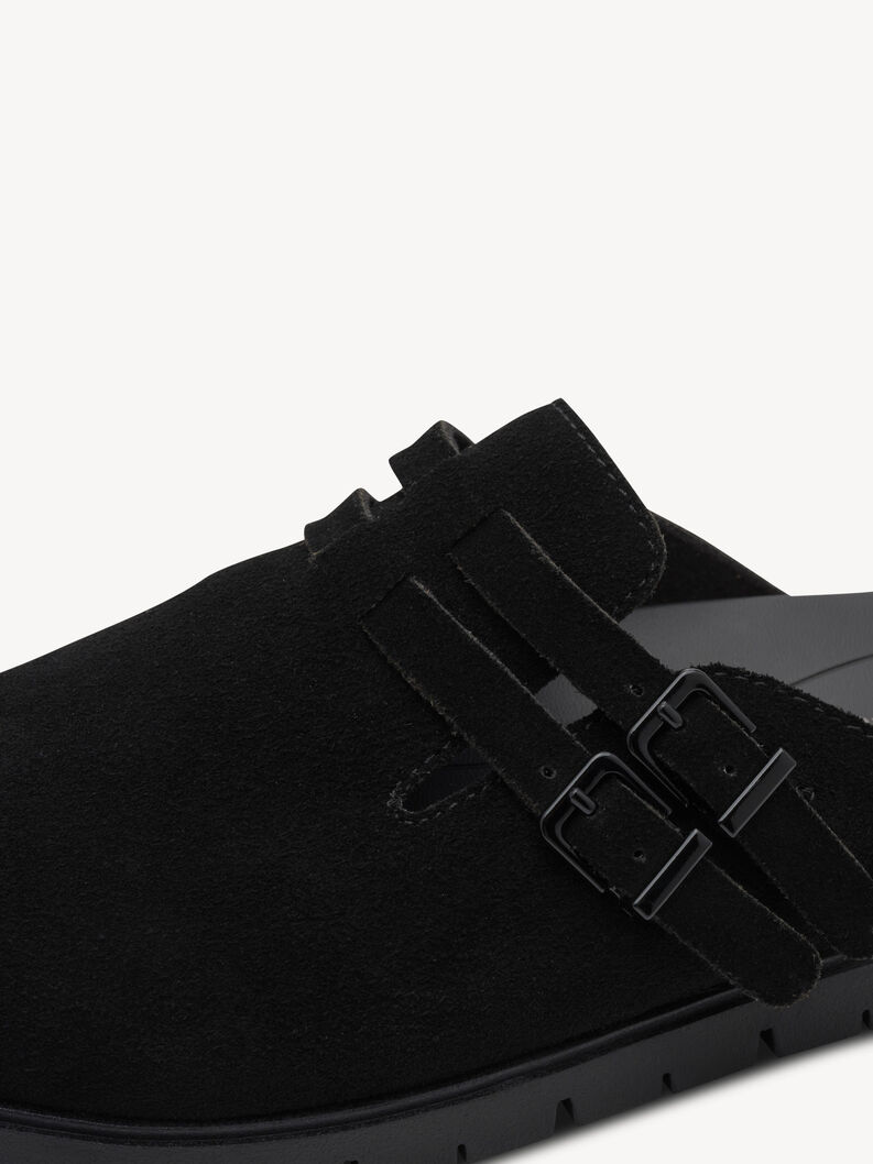 Leather Mule - black, BLACK, hi-res