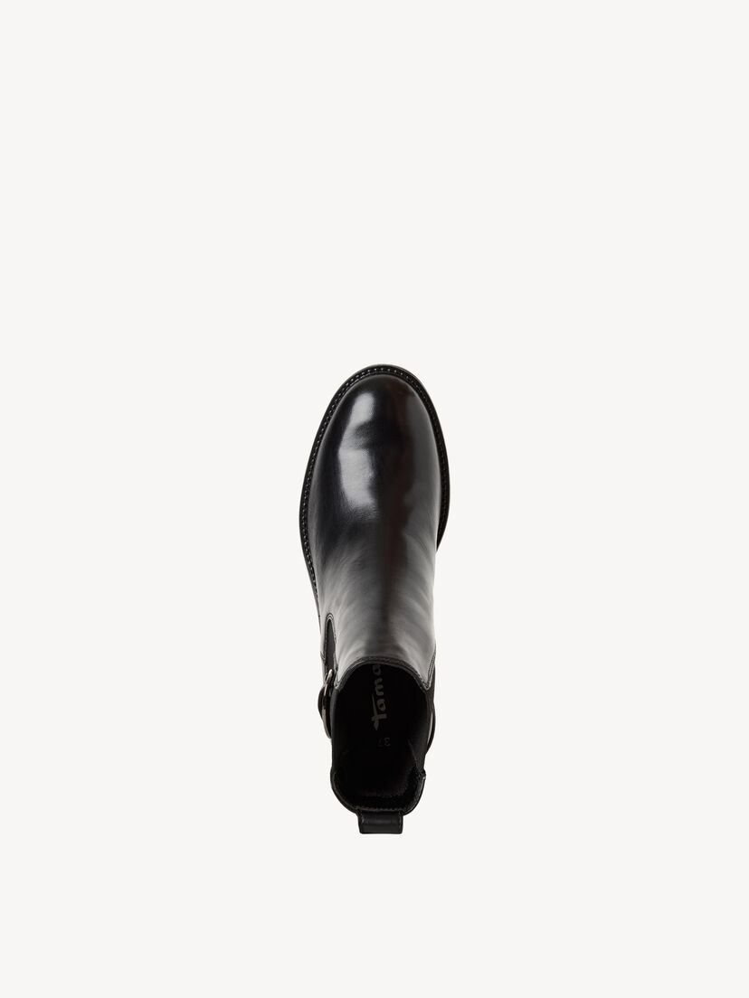 Leren Chelseaboot - zwart, BLACK LEATHER, hi-res