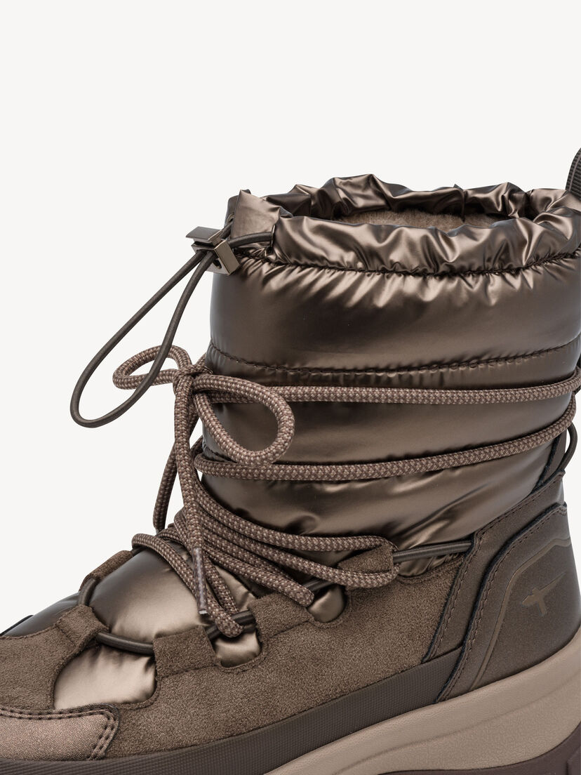 Enkellaarsje - metallic warme voering, BRONCE, hi-res