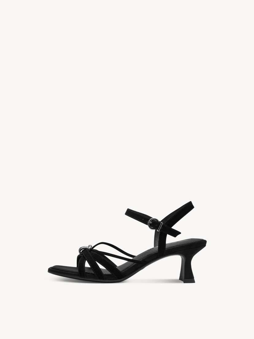 Leren Sandaaltje - zwart, BLACK, hi-res