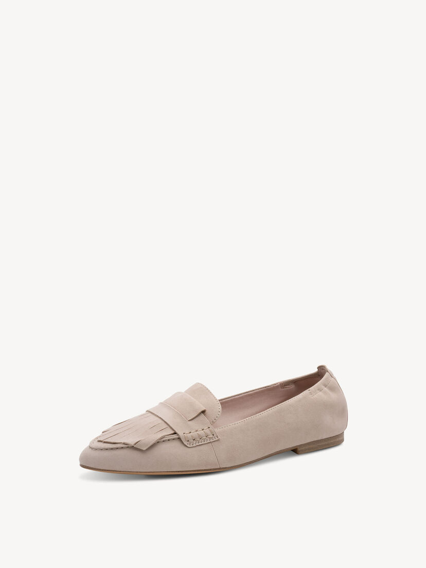 Leren Instappers - beige, GREY, hi-res