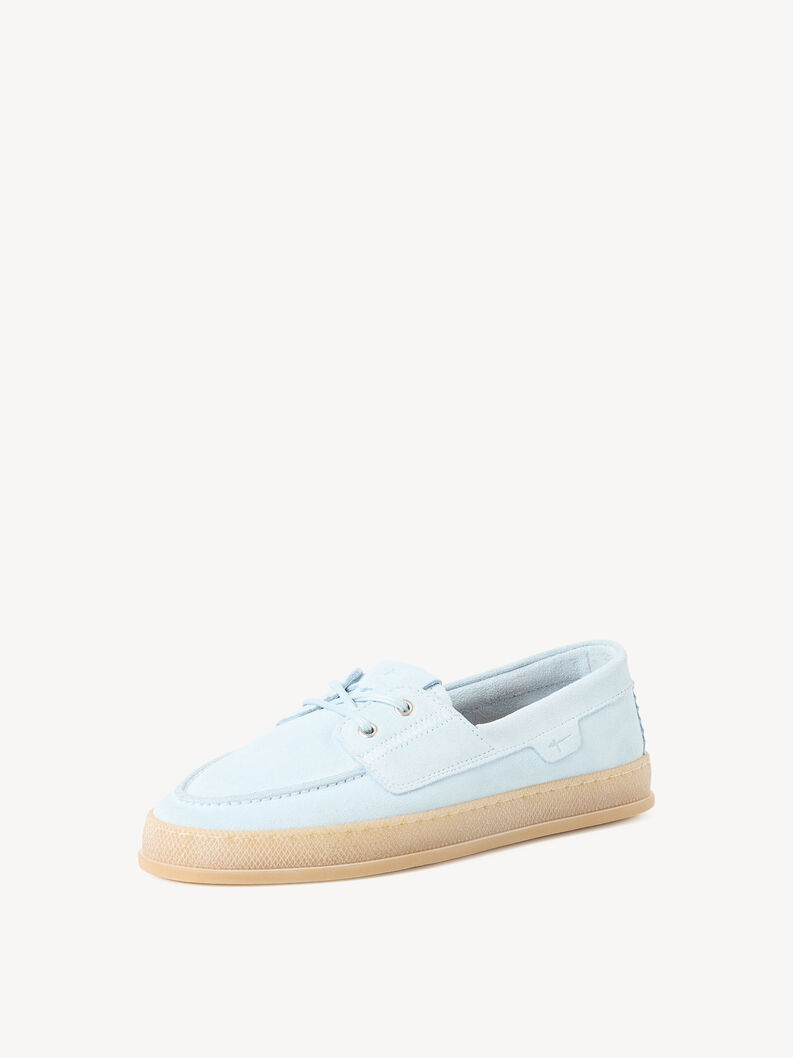 Ledermoccassin - blau, LIGHT BLUE, hi-res