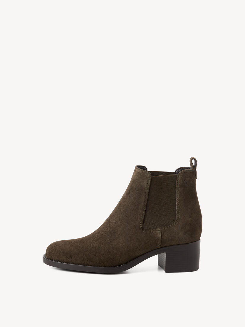 Leren Chelseaboot - khaki, OLIVE SUEDE, hi-res