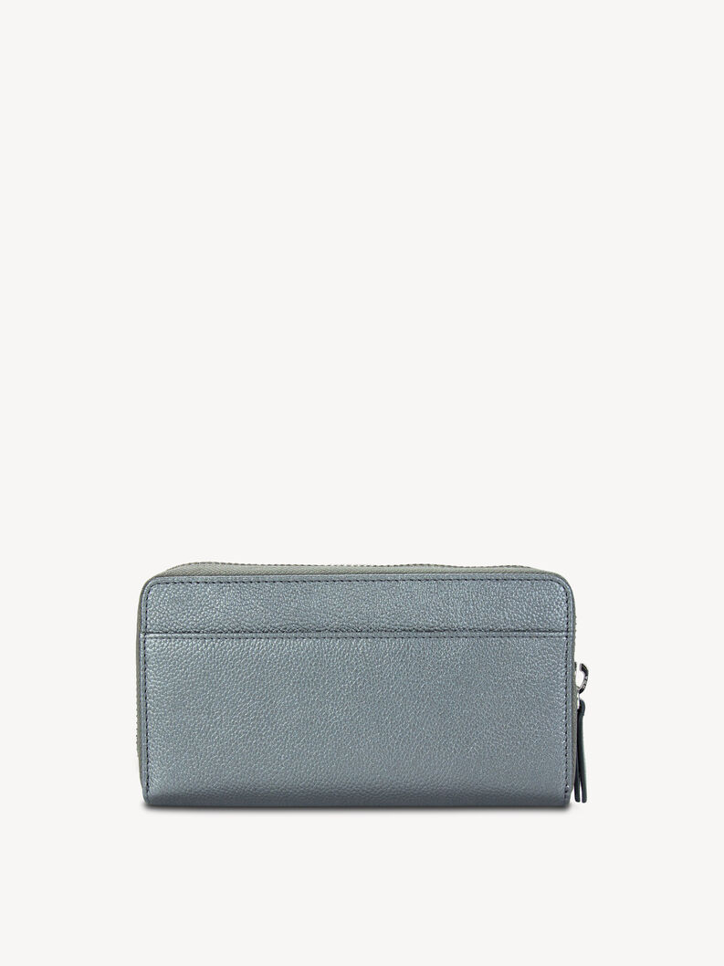Ledergeldb&ouml;rse - silber, darksilver, hi-res