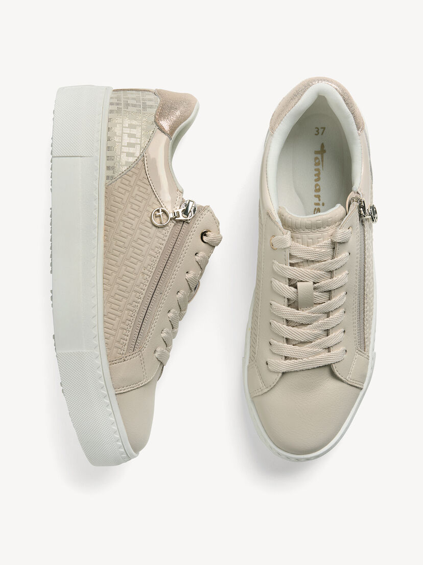 Sneaker - beige, IVORY/GOLD, hi-res