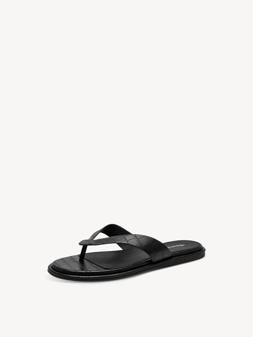 Flip Flops - zwart, BLACK CROCO, hi-res