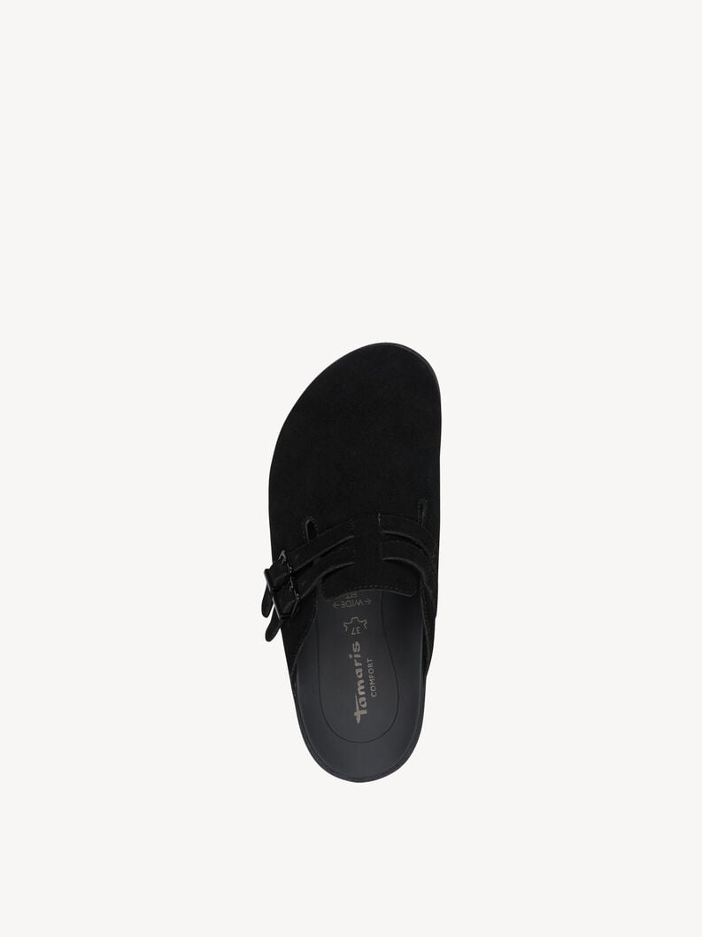 Leather Mule - black, BLACK, hi-res