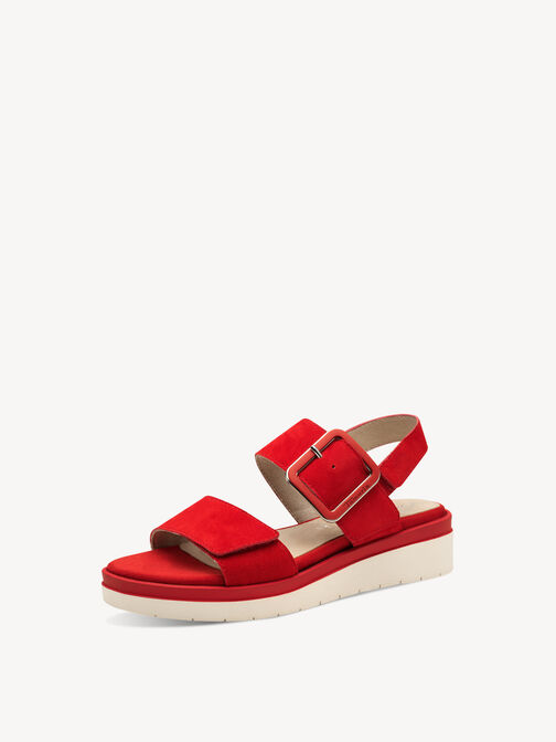 Sandale &agrave; talon, RED SUEDE, hi-res