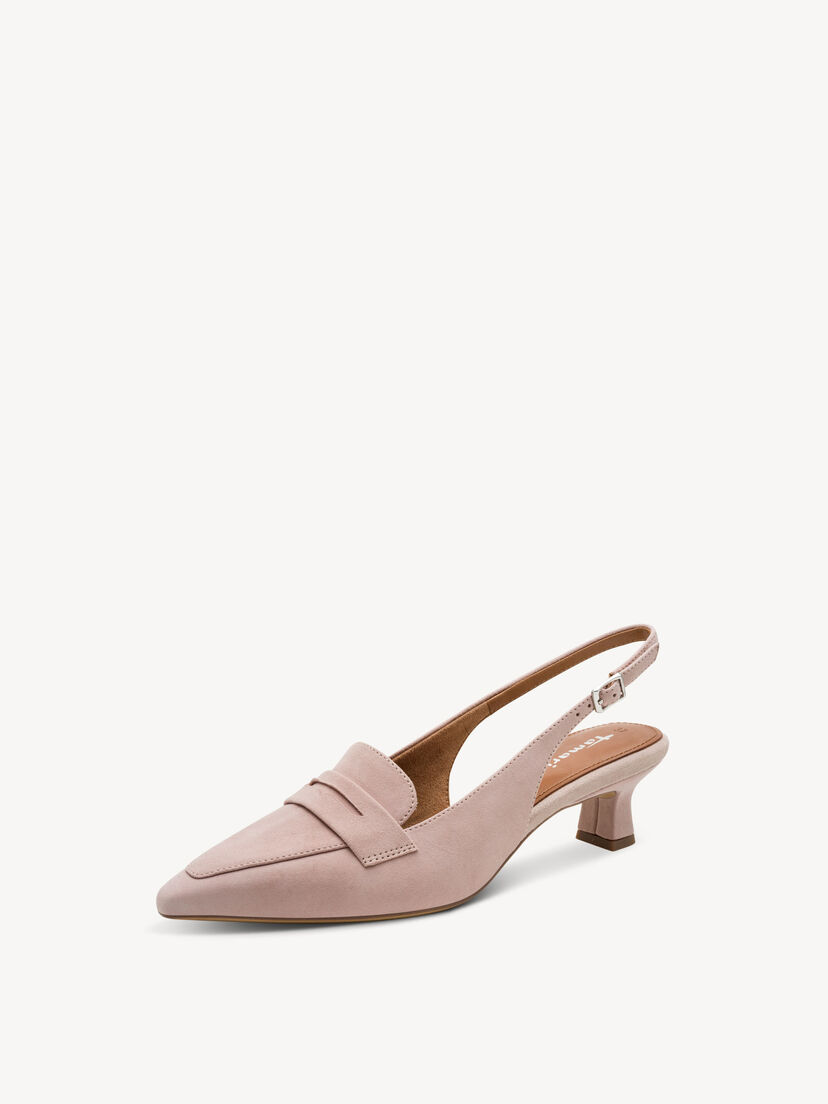 Leren Slingpumps - roze, POWDER, hi-res