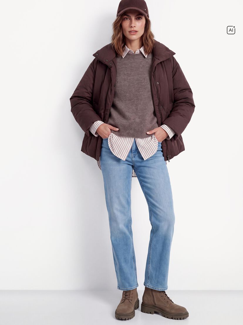 Leren Enkellaarsje - beige, TAUPE, hi-res