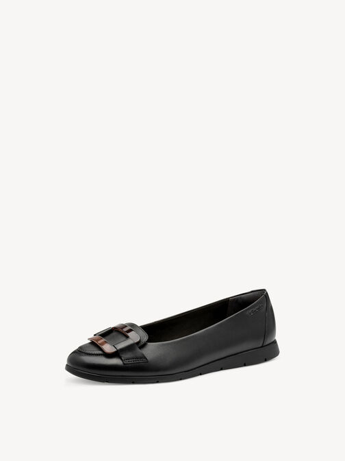 Ballerine, BLACK LEATHER, hi-res