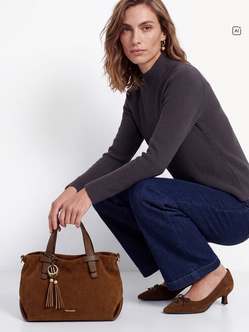 Shopping bag, cognac, hi-res