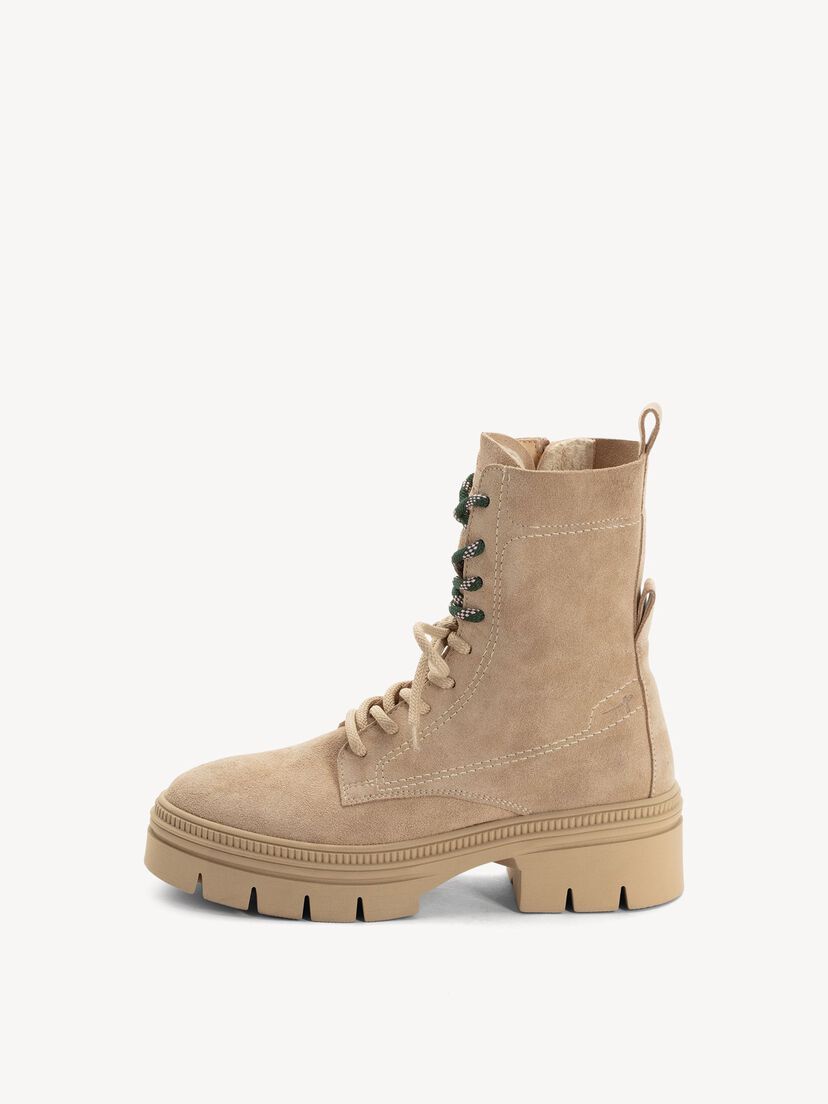 Leren Enkellaarsje - beige, beige, hi-res